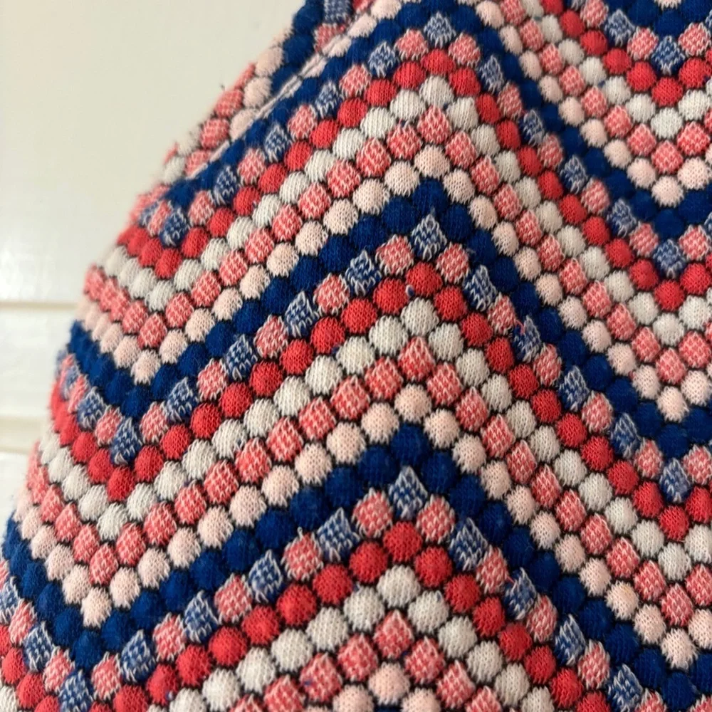 Anthropologie Postmark 9-H15 StCL Zig Zag Top Pink Chevron Dot Womens Size Small - Picture 7 of 12